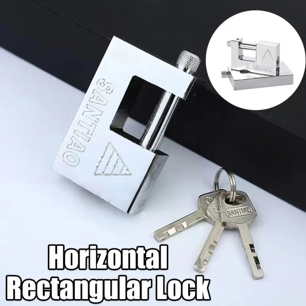 D-Shaped Keyed Padlock with Three Keys