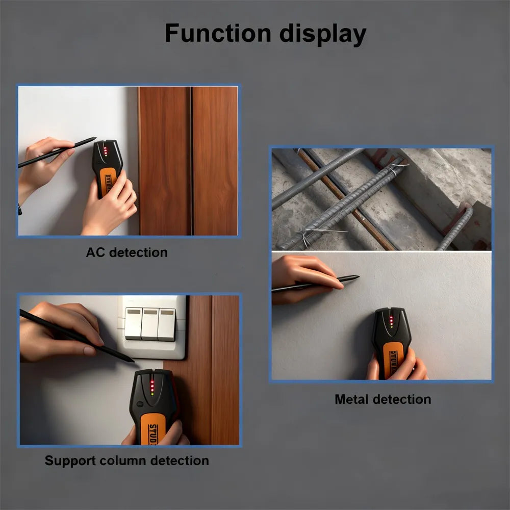 Handheld Wood and Metal Stud Finder