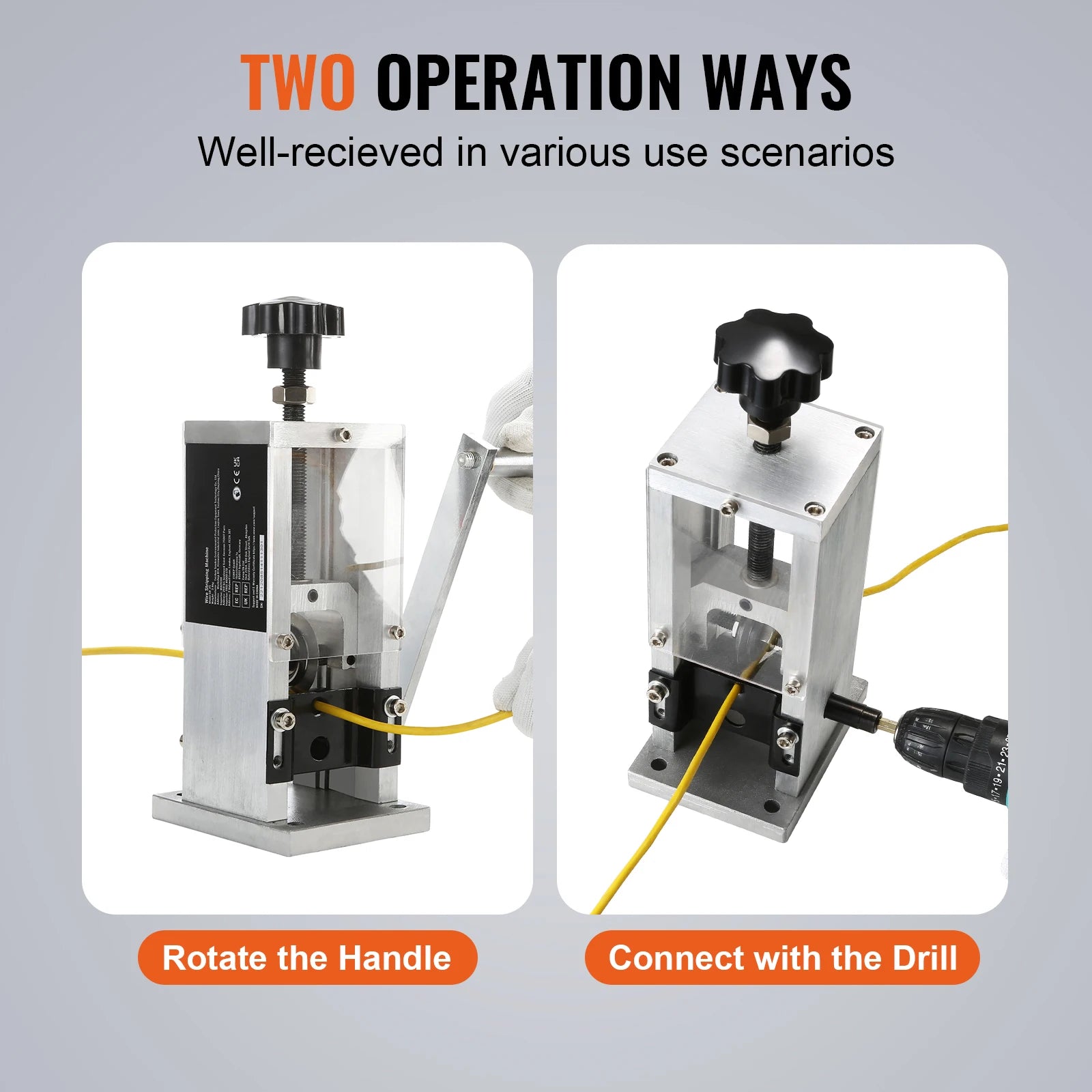 Manual Wire Stripping Machine for Copper Cable 1.5–40mm