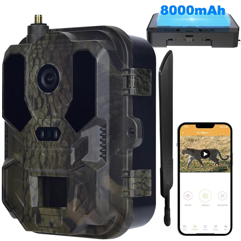4K 4G Wildlife Trail Camera with 0.2s Trigger and Night Vision