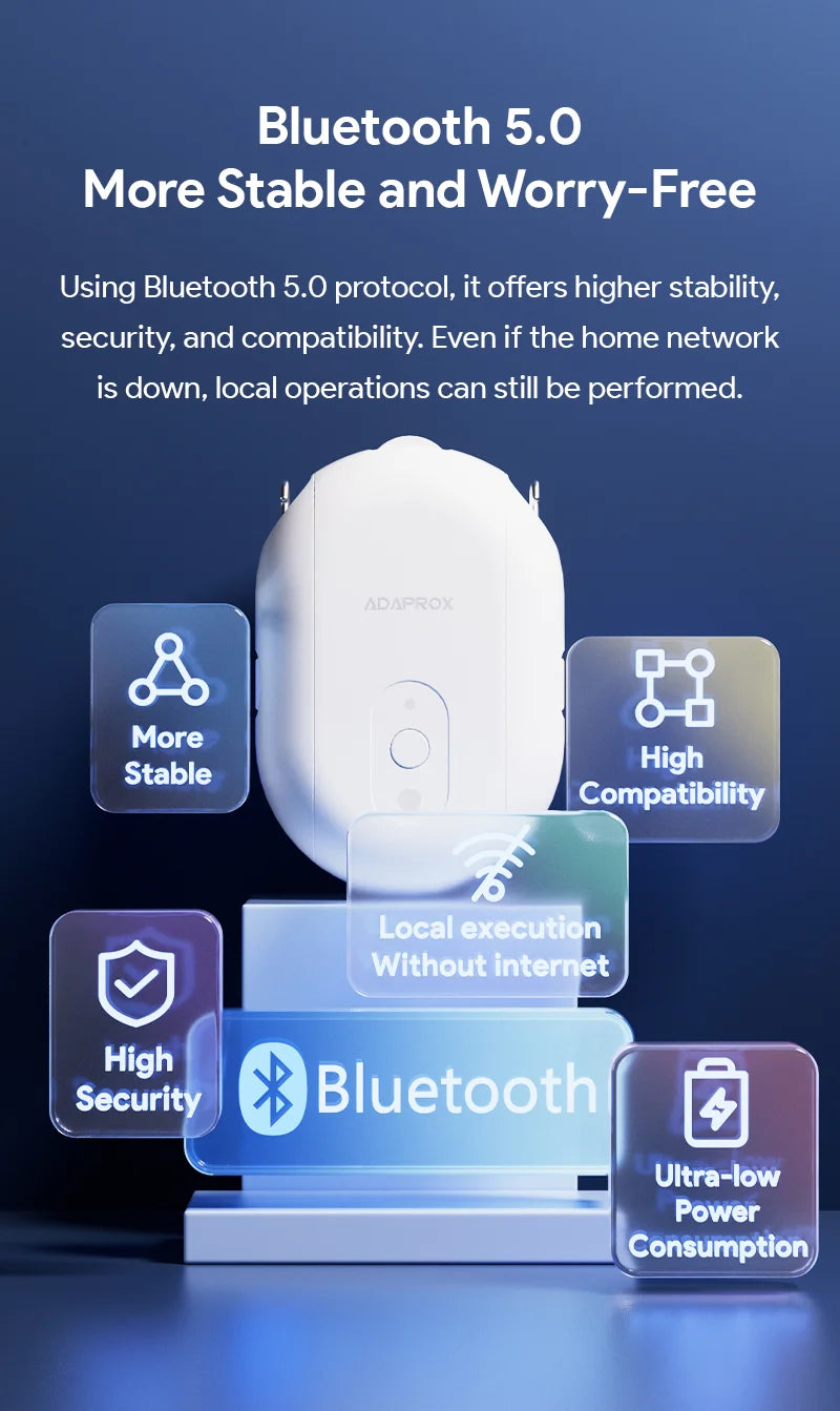 Inteligentný Zigbee / Bluetooth závesný motor s háčikmi, ovládanie hlasom
