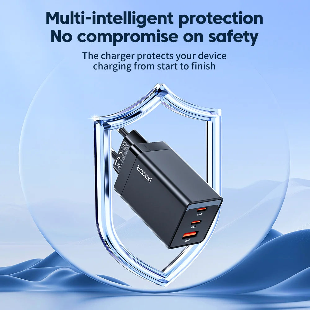 Toocki 67W GaN USB C Charger Fast Charging Multi-Color Type C Charger for Macook iPhone 15 14 13 12 Pro Max Samsung Xiaomi POCO 