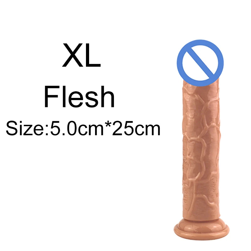 Non-Electric TPE Adult Toy with Suction Base – Size Options