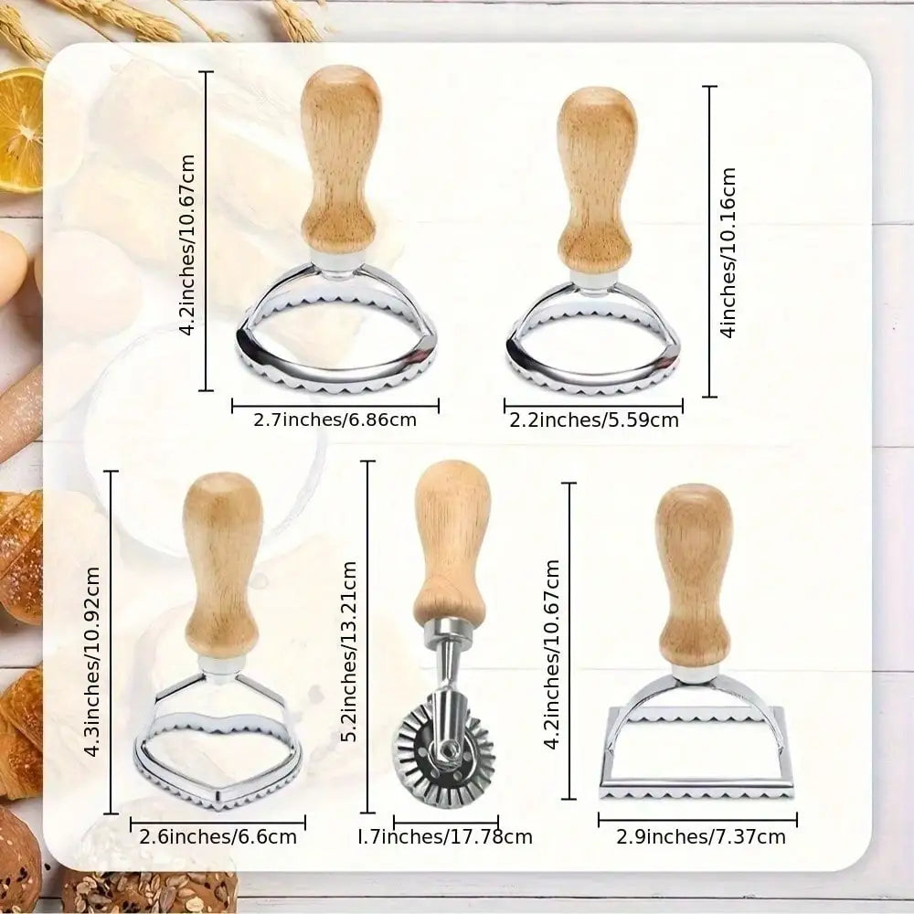 Options d’emporte-pièce à raviolis à manche en bois