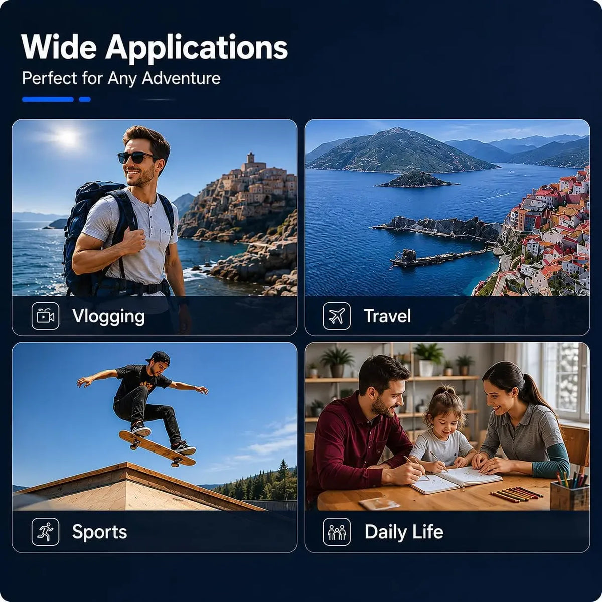 Câmara de vídeo portátil com Wi-Fi, opções de variante