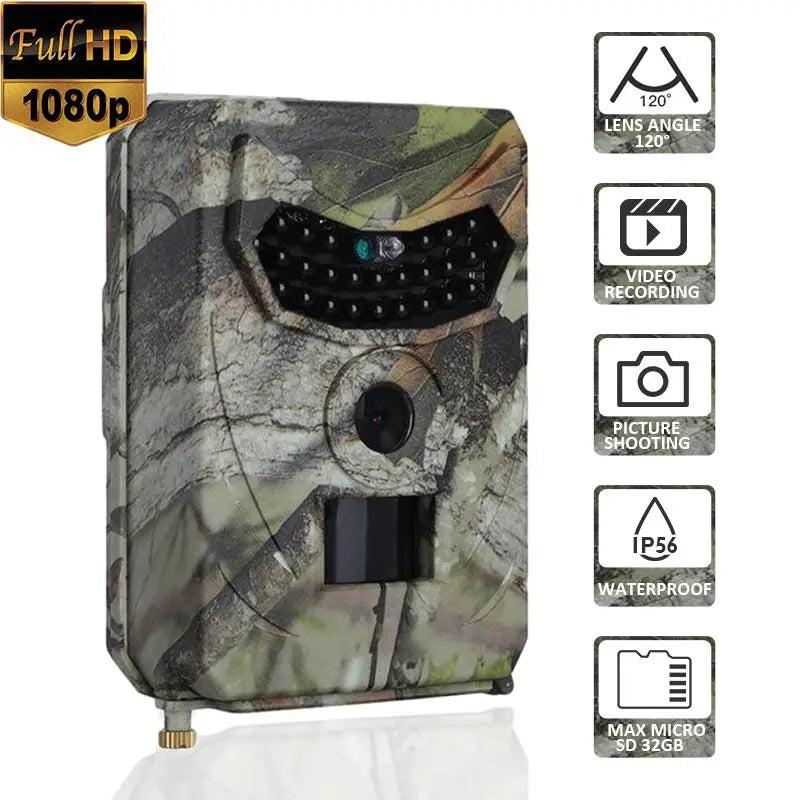 PR100 Trail Camera 12MP 1080P Night Vision Wildlife Camera