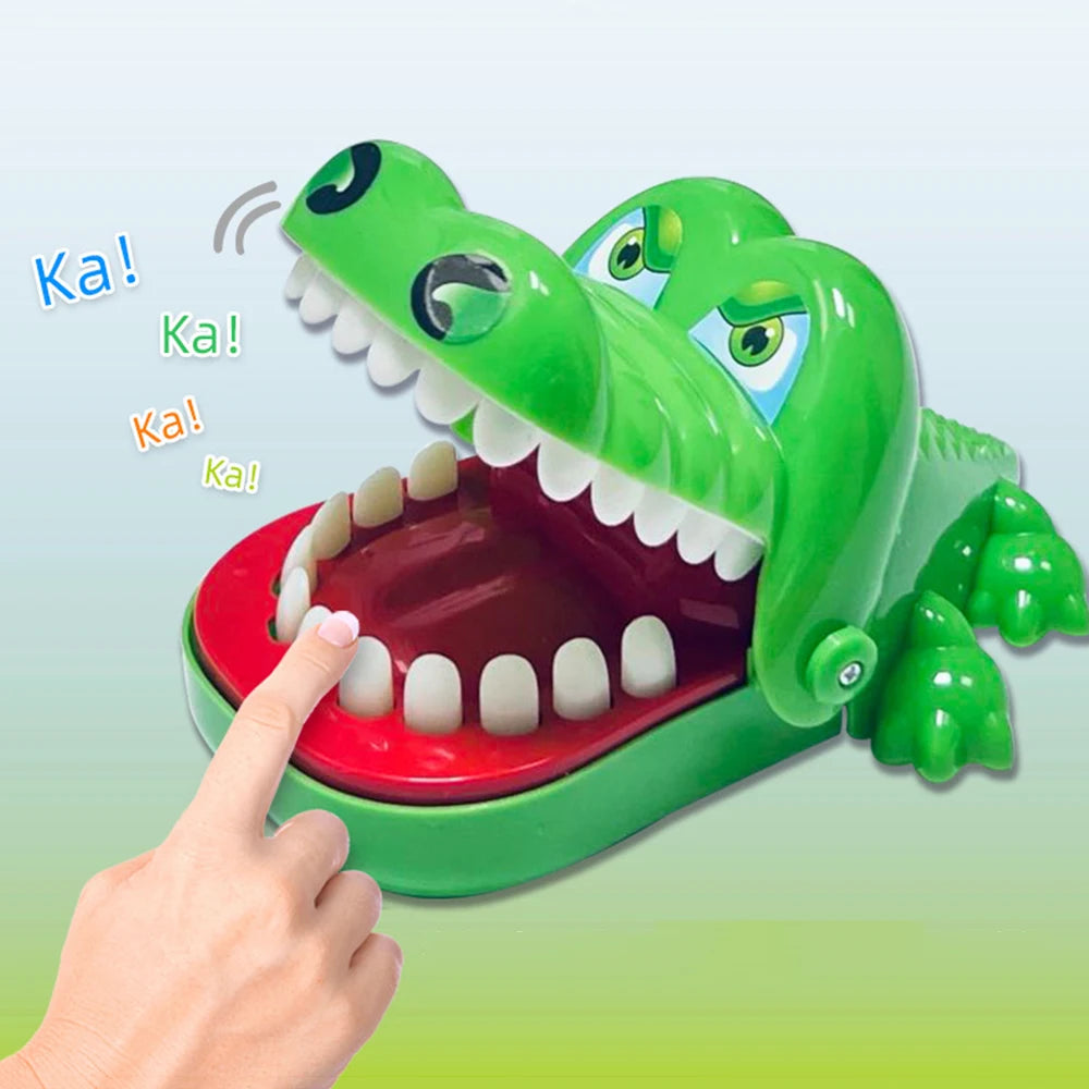Crocodile Teeth Toys Children's Crocodile Bites Fingers Reaction Training Novelty Children's Lucky Game Trick Decompression Toy 