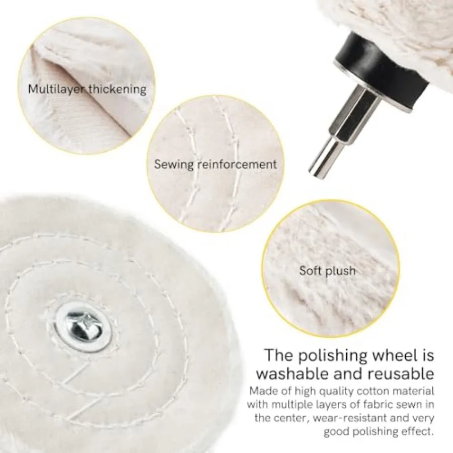 Aluminum Wheel Polishing Kit for Drill Buffing Wheel