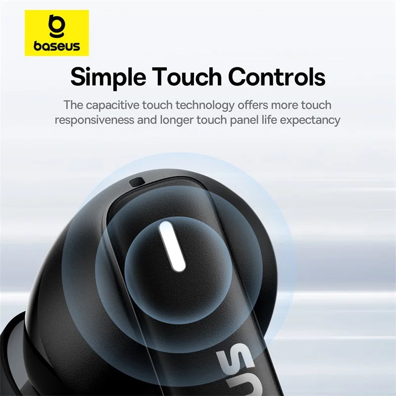 Baseus Bowie E19 Wireless Earphones Bluetooth 5.3 Big Bass 12mm Drivers IPX5 Waterproof Earbuds 33Hrs Battery Life Headphones 