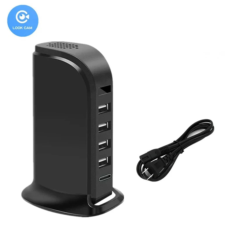 Multi-function USB power strip WiFi multi-interface HD home security supports mobile phone charging