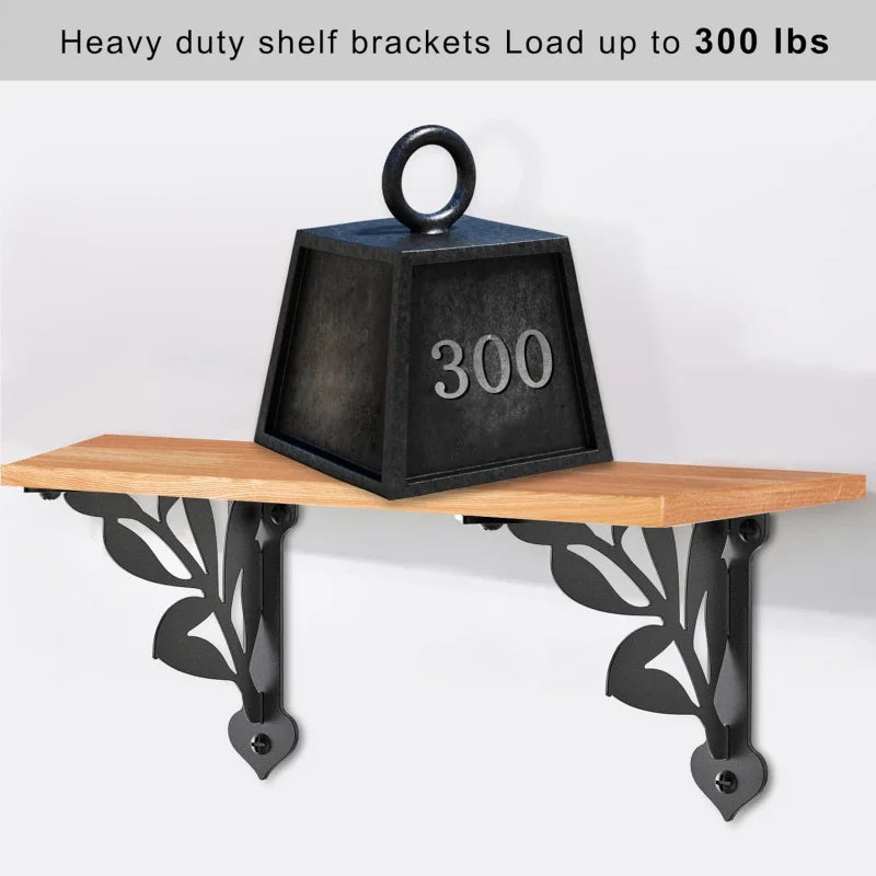 8-Inch Metal Shelf Brackets, 2 or 4 Pieces
