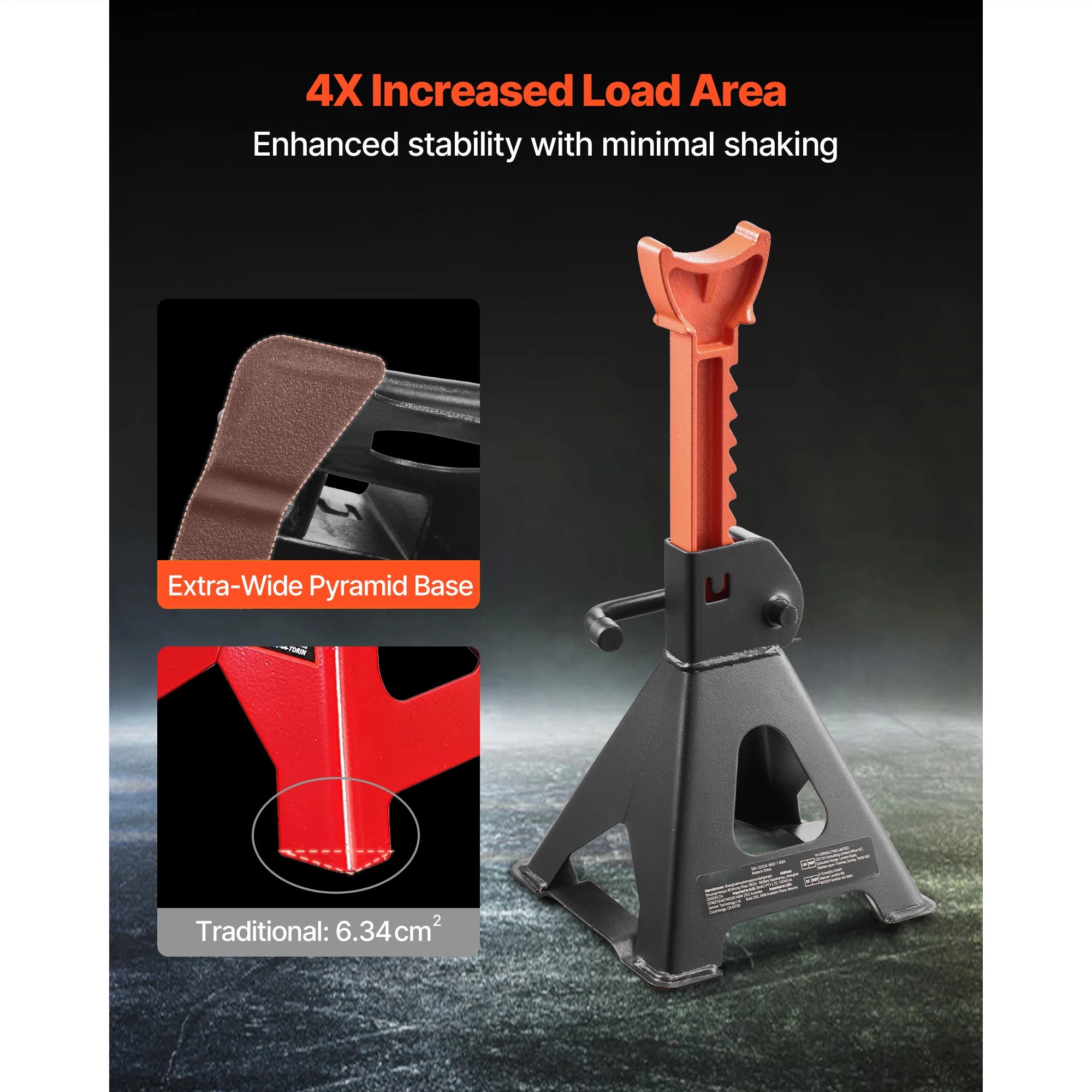 Heavy Duty Steel Jack Stands 3 Ton / 6 Ton with Locking