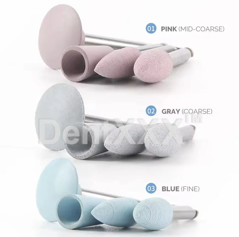 Kit de Polimento em Silicone para Peças de Mão de Baixa Velocidade, 12 Peças