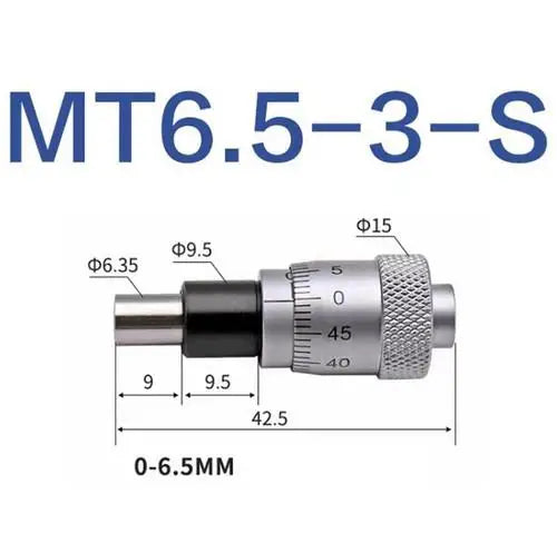 Cabezal micrométrico MT6.5-3-S, recorrido de 0–6.5 mm