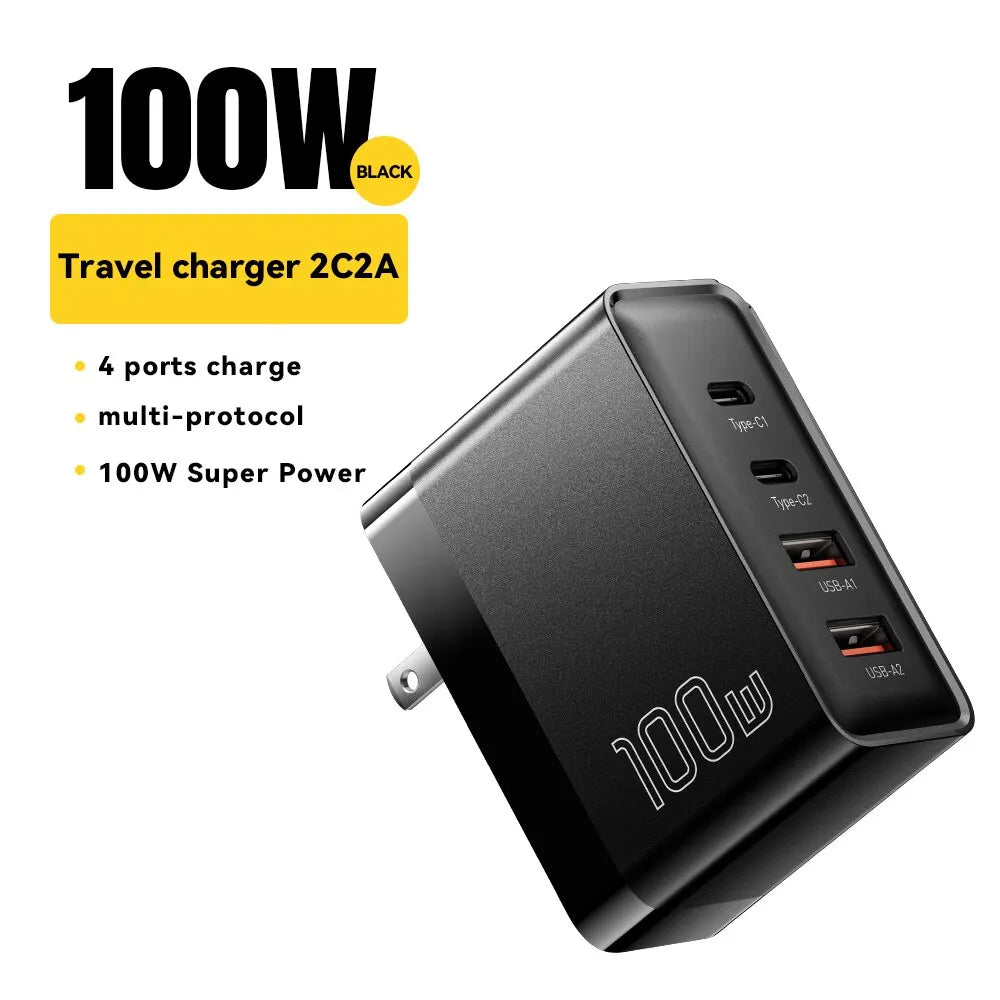 Essager 100W GaN USB Type C Caricabatterie PD QC Quick Charge 4.0 3.0 Type C Ricarica Rapida Per iPhone 14 13 12 Xiaomi Macbook 