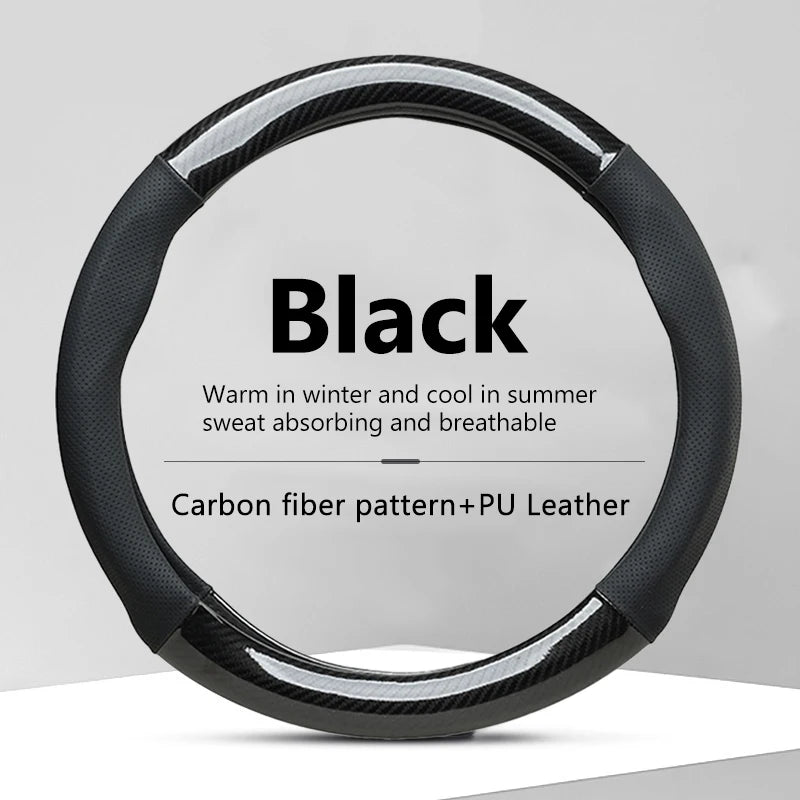 SEAMETAL Heavy-Duty Car Steering Wheel Cover Universal Steer Wheel Protector for 37-39cm Breathable Anti-Slip Protection Cover