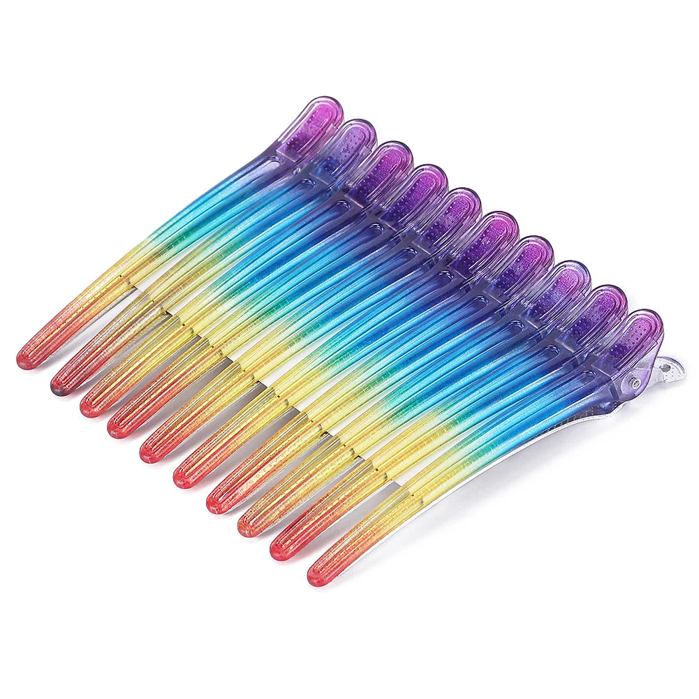 Hair Sectioning Clips, 10-Piece Colour Options