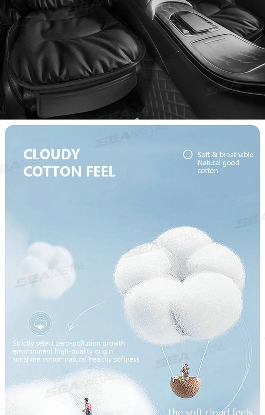 SEAMETAL Winter Car Seat Cover Thicken Thermal Plush Car Seat Cushion Anti Slip Seat Protection Cover Universal for Sedan/Suv