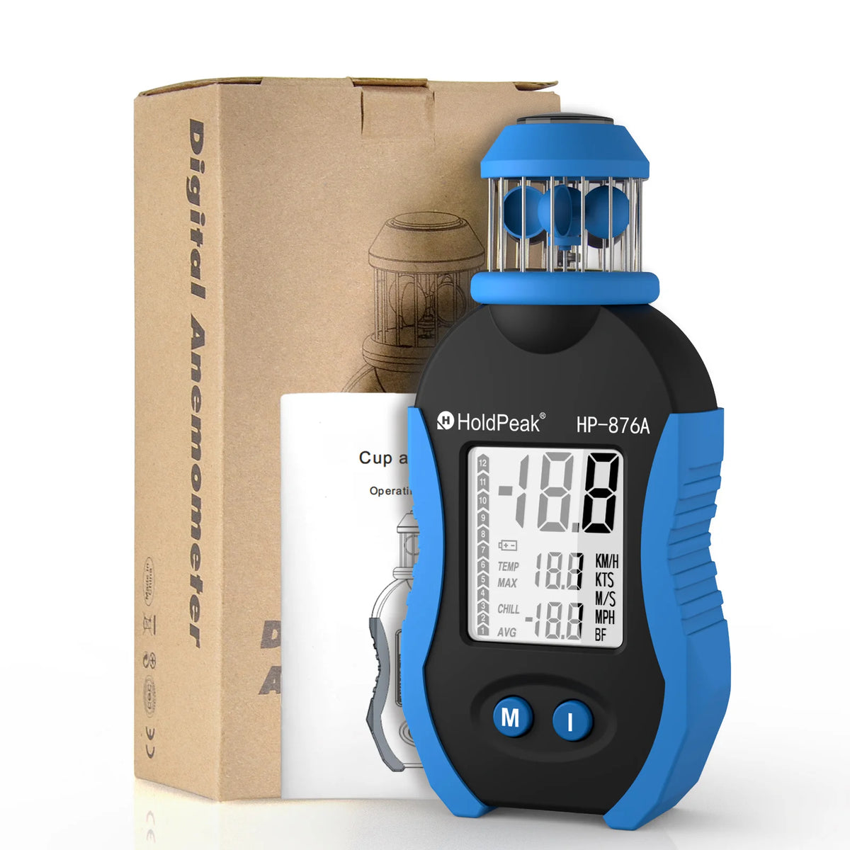 Anemometru cu cupă BT-876A cu busolă