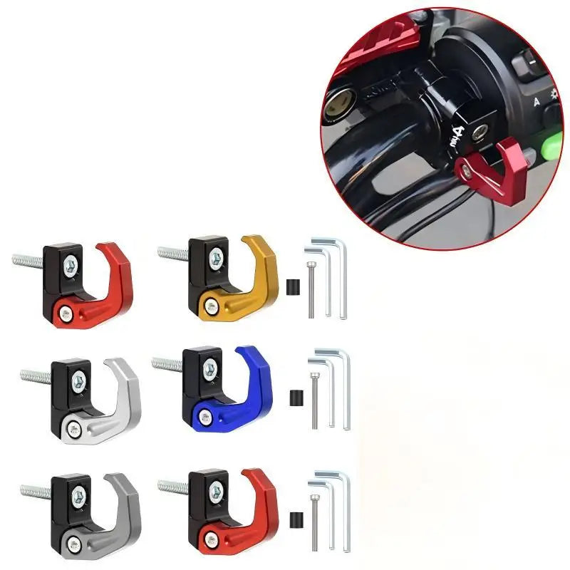 CNC Aluminium Helmet and Bag Hook for 22 mm Bars