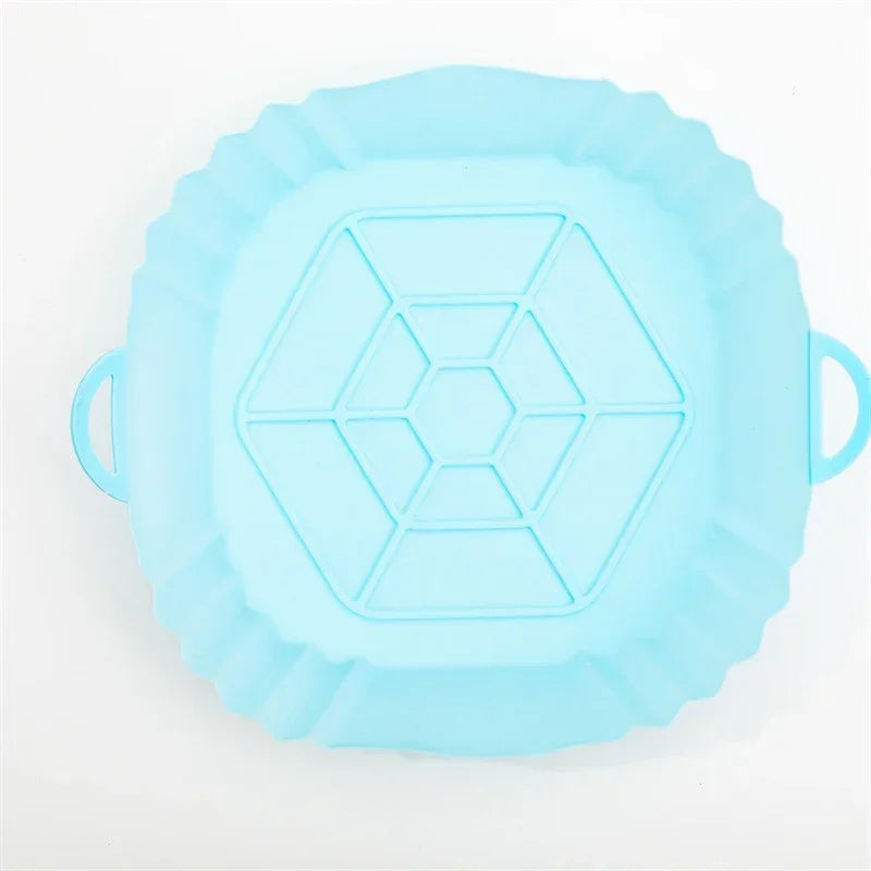 Silicone Air Fryer Basket Liner, Round Square Reusable Pan Liner