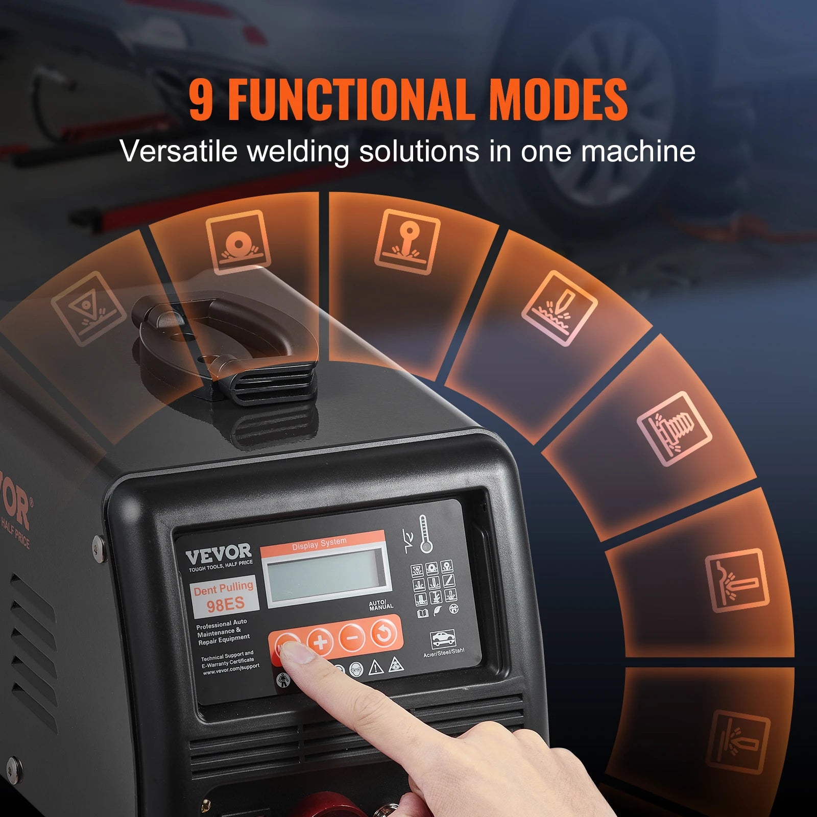 3KW Stud Welder Dent Repair Kit with 9 Modes Auto & Manual