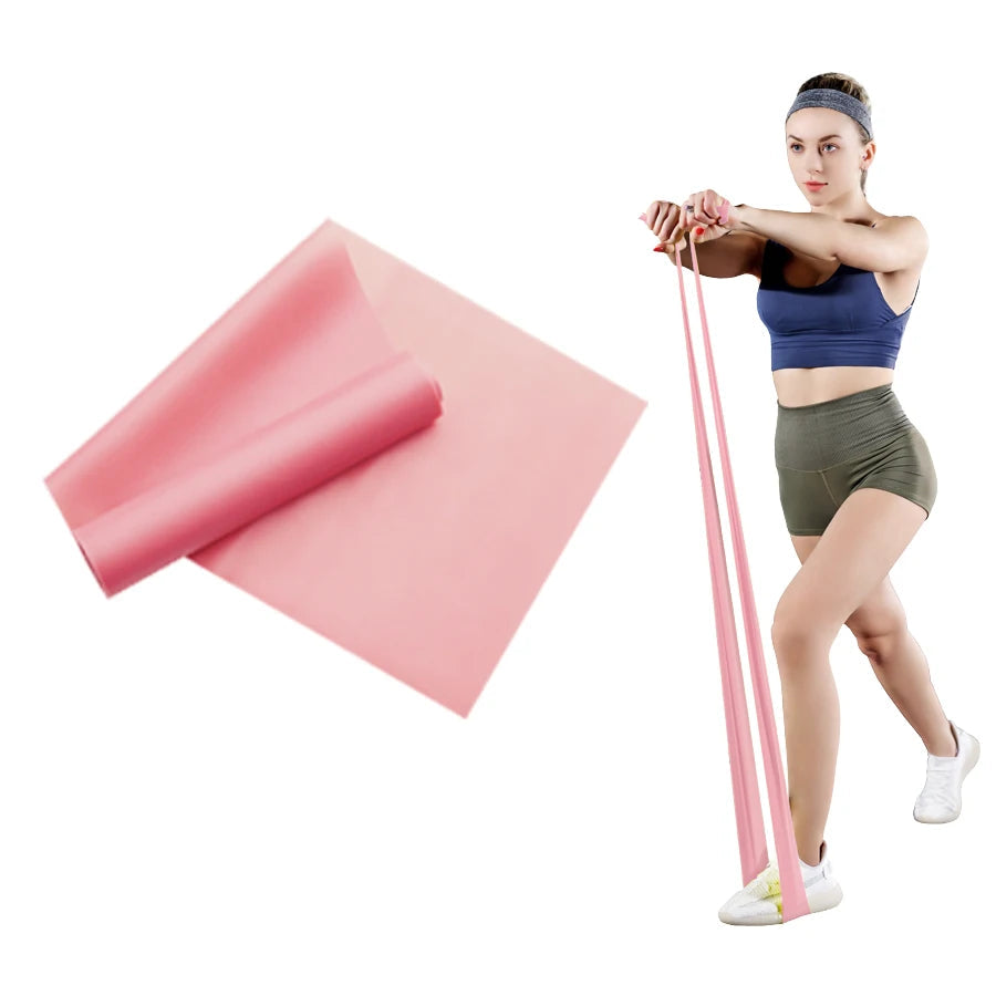 Long Training Stretch Bands Yoga Pilates Resistance Band for Physical Lower Body home Strength Elastic Exercise Bands 