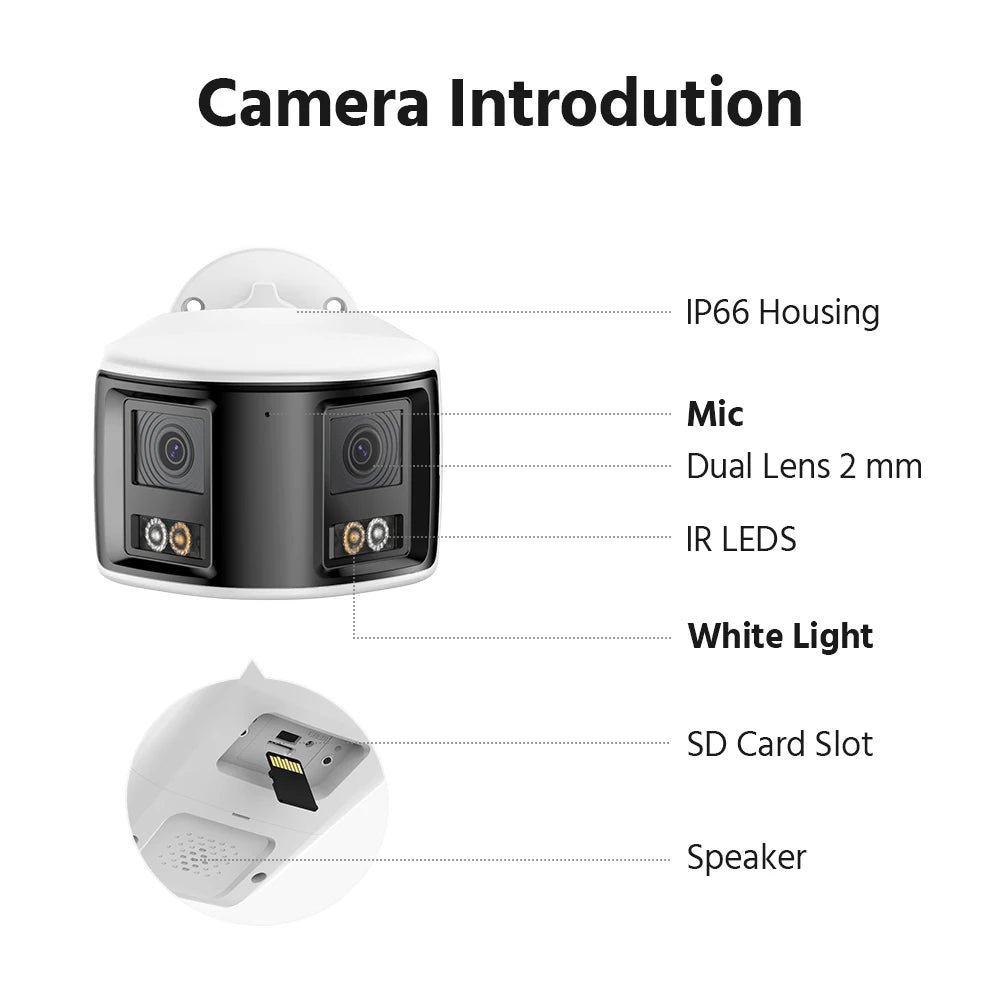 ANNKE 6MP Dual Lens 180° Wide View Outdoor Security Camera
