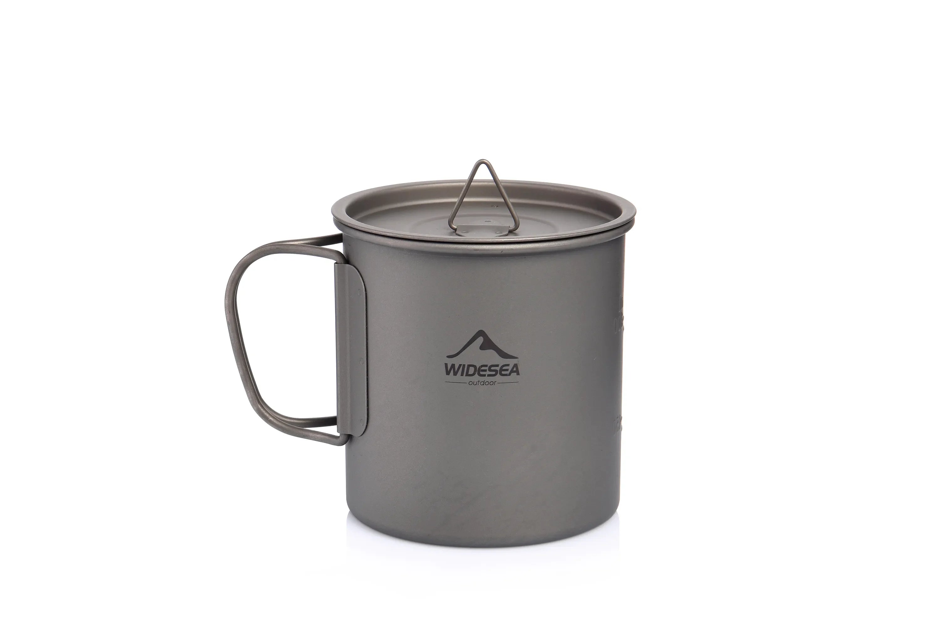 Titanium Cup with Lid Foldable Camping Coffee Mug