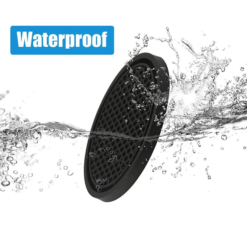 SEAMETAL 2Pcs Car Cup Coasters 7cm Universal Anti-Slip Cup Holder Mat Soft TPU Waterproof Auto Bottle Holder Insert Pads