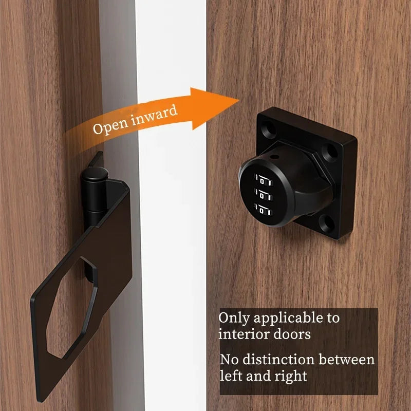 Combination Hasp Lock for Interior Cabinets