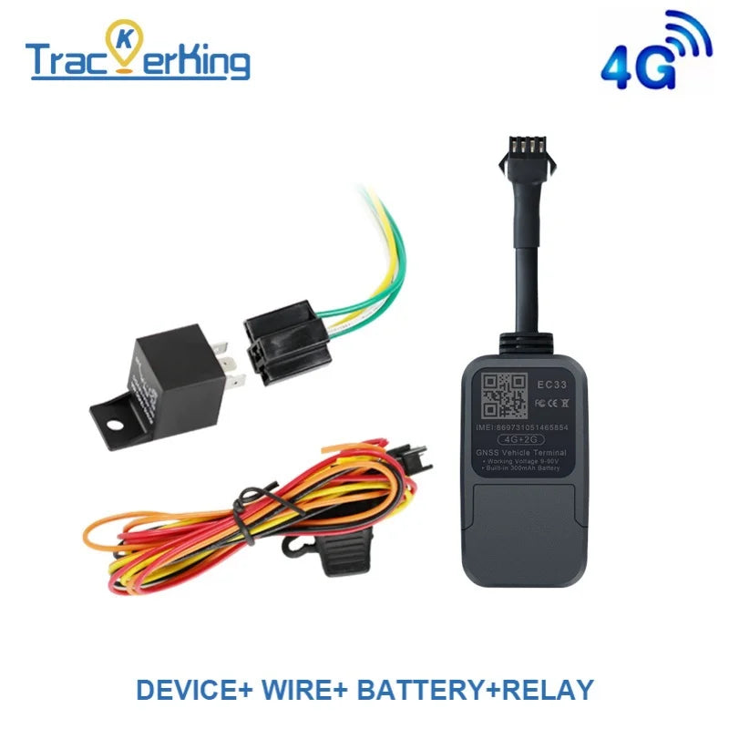 TrackerKing EC33Pura 4G GPS Car/Motor/Bike Tracking Device High Anti-Interference J16 Tracker Rastreador 