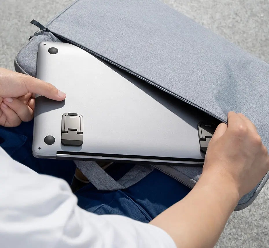 Hopfällbart justerbart laptopstativ med kylning och bärbar design