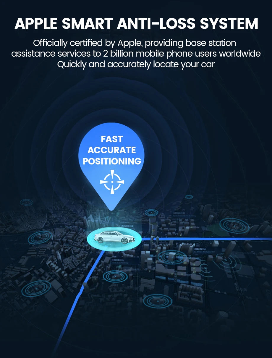 2in1 Car Charger GPS Tracker, USB Type-C Phone Fast Charging with Find My App for iOS & Android Google Find My