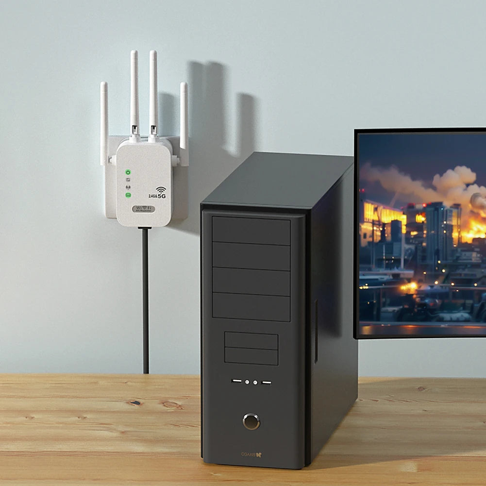 Kétsávos WiFi jelerősítő 1200 Mbps sebességgel WPS funkcióval