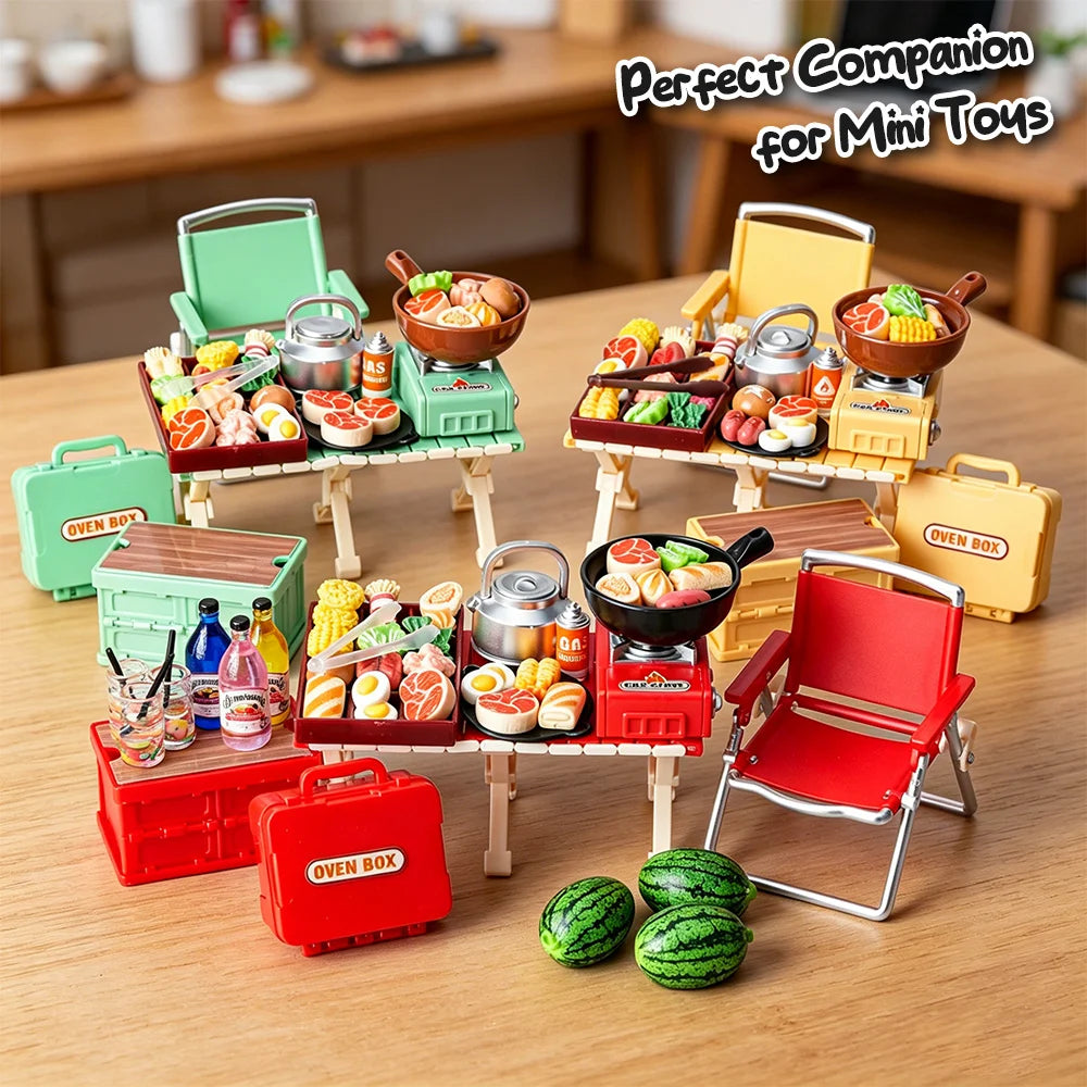 Ensemble accessoire de scène miniature pour camping et pique-nique