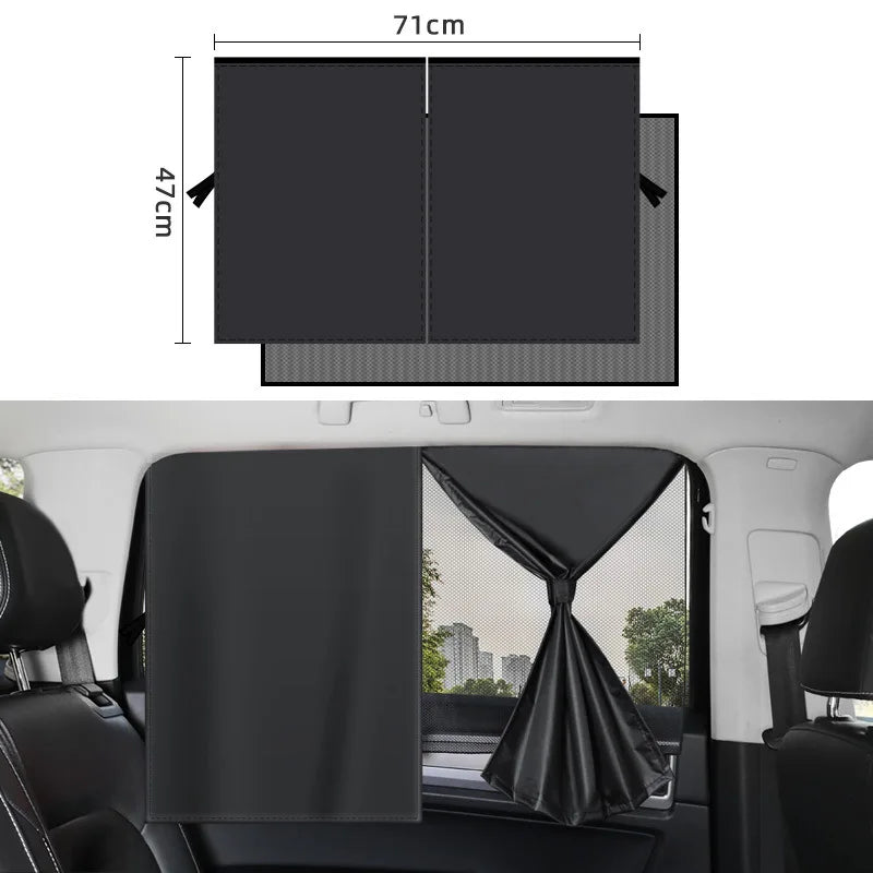 Magnetic Car Window Shade – Position Options