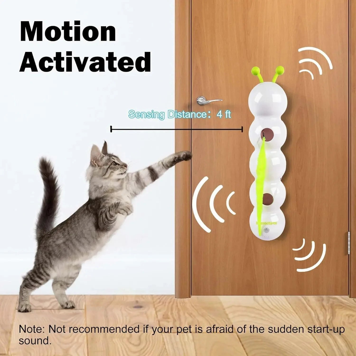 Intelligent Interactive Cat Stick Pro with Replaceable Prey Tail Suitable for Automatic Swing Durability In Multi Cat Households 