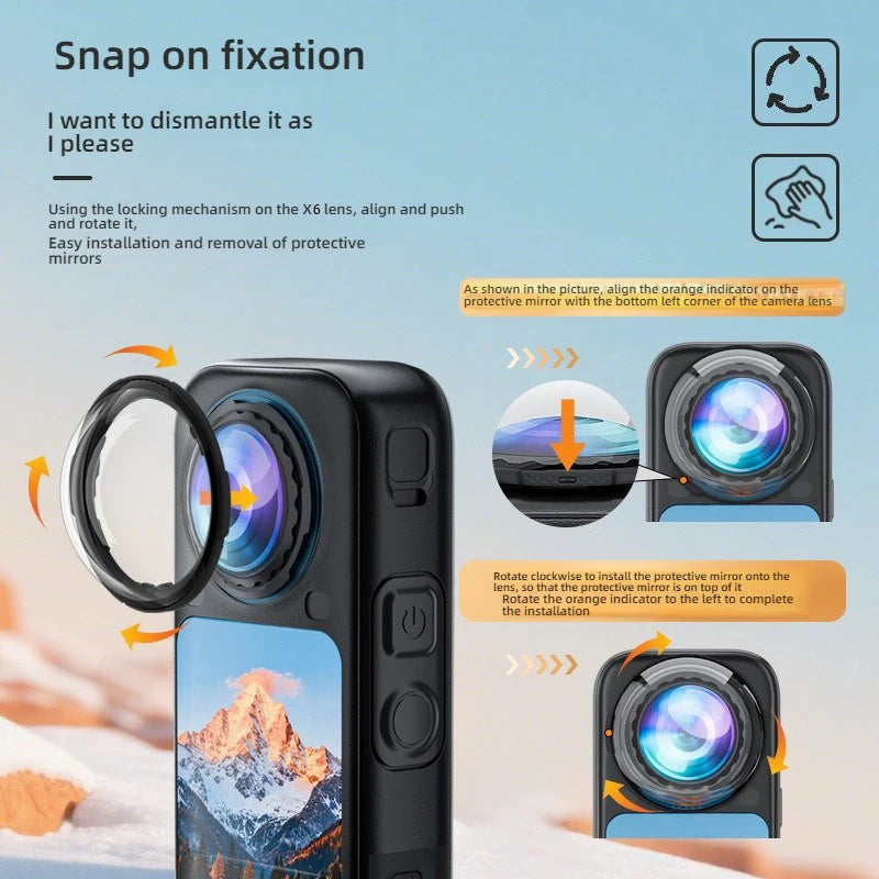 Protector de lente 9H para Insta360 X6