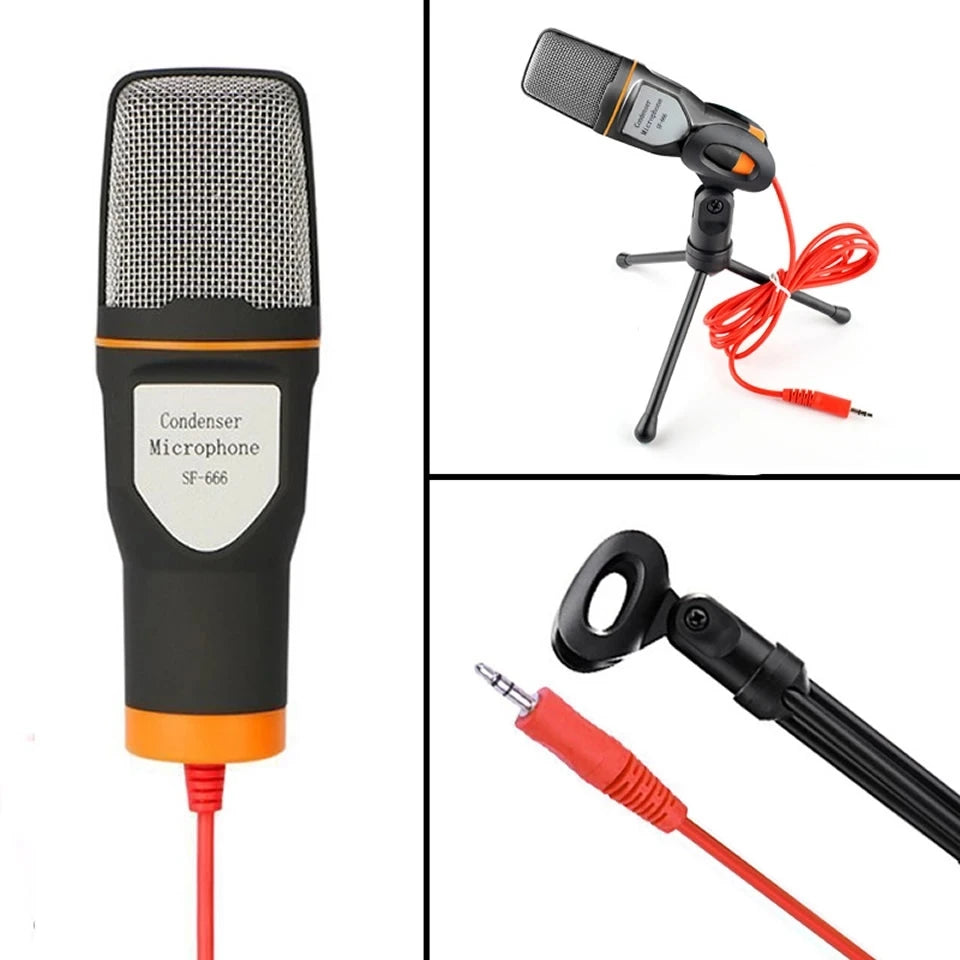 Omnidirectional Condenser Microphone, 3.5 mm Plug, Tripod