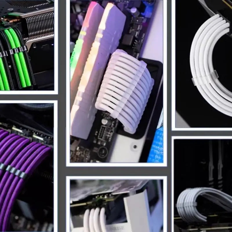 Acrylic PC Cable Combs, 34-Piece Set
