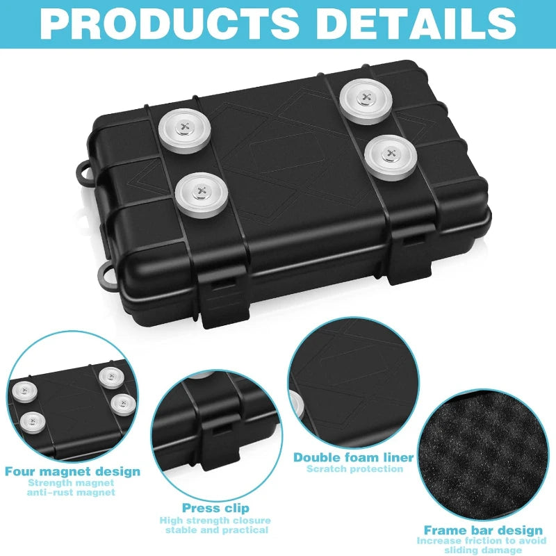 Magnetic Car Key Box Waterproof Hidden Under Vehicle Storage Case