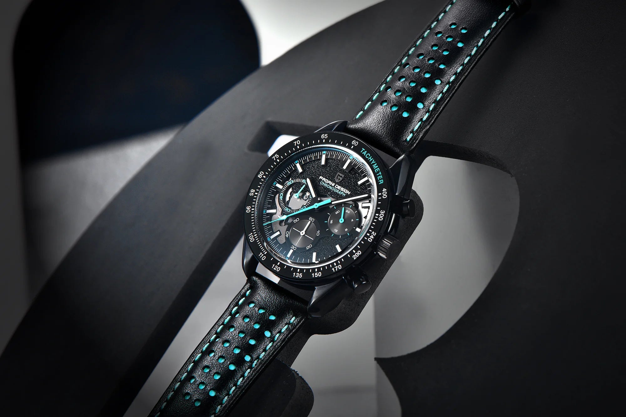 Orologio Cronografo Pagani Design Moon Dark AR Zaffiro 100M