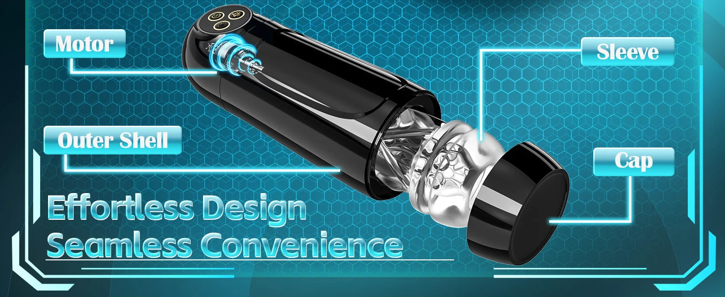 Automatic Sucking Male Masturbator Vibration Blowjob Machine Masturbation Cup With 9 Suction&10 Vibrating Modes Sex Toys for Men 