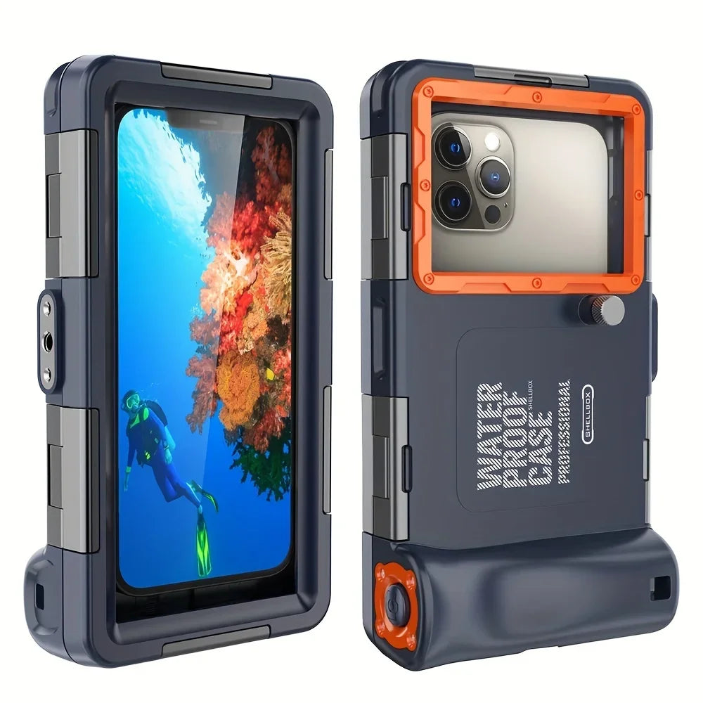 Waterproof Phone Case Holsters & 15m Diving 50ft Swimming Premium Protective Housing & Lanyard For iPhone Samsung 6.8" Phone 