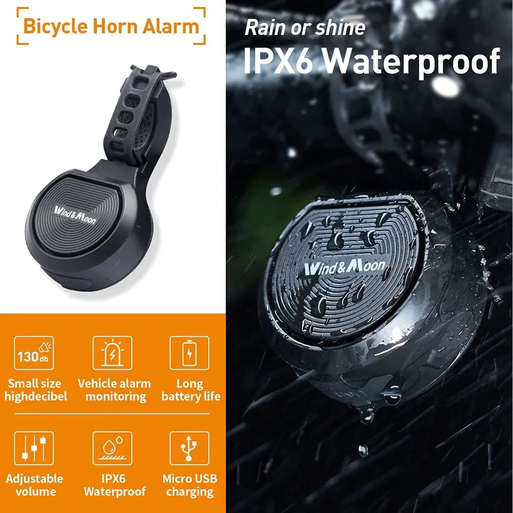 USB Rechargeable Bicycle Horn and Alarm
