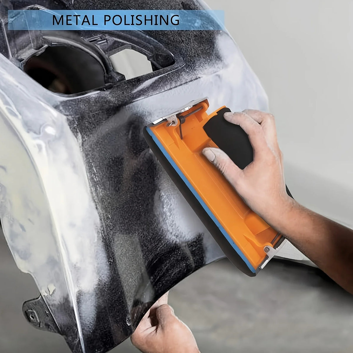 Manual Sandpaper Holder with Foam Grip & End Clamps