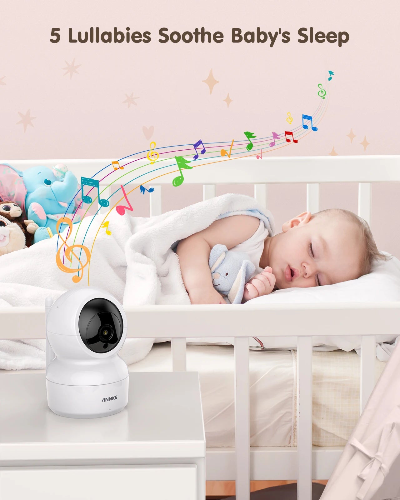 ANNKE 5" Wireless Baby Monitor with Night Vision and Audio