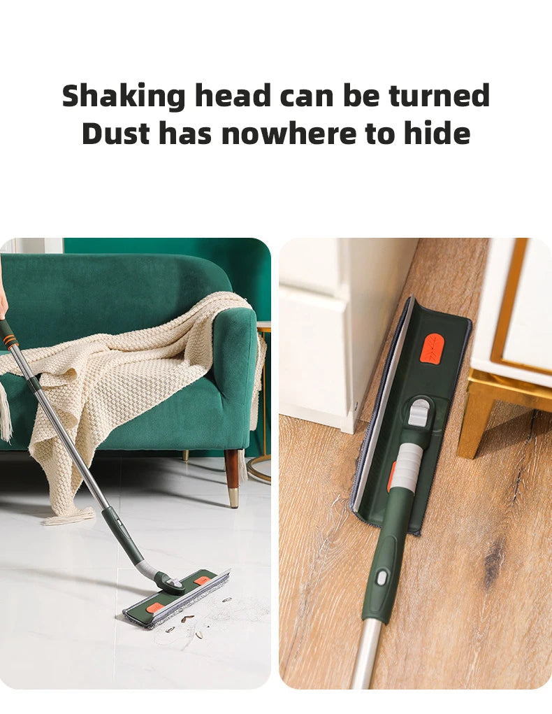 72-226CM Extended Window Cleaning Tool Glass Cleaner Mop with Silicone Scraper Window Cleaning Brush Household Cleaning Tools 