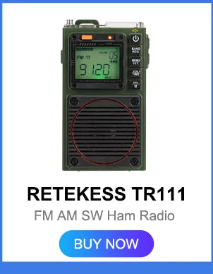 RETEKESS V115 Radio FM AM SW Portable Radios Rechargeable  Radio Batteries multiple bands  USB Recorder Speaker for Elders TX32 